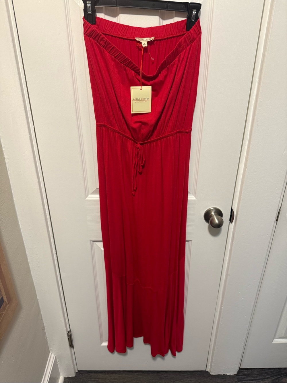 Size L Rolla Coster Red Maxi Dress NWT